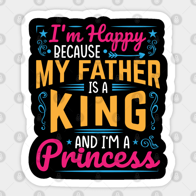 My Father is a King, I am a Princess, black girl magic, black girls, Black daughter Sticker by UrbanLifeApparel